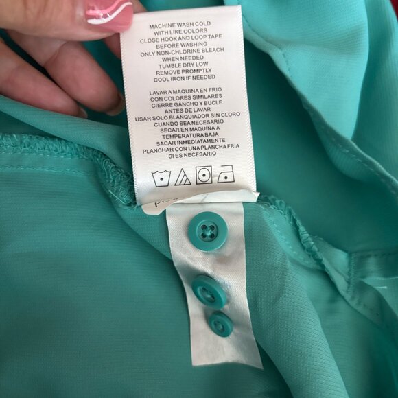 Realtree Fishing Mens Long-Sleeve Button-Up Shirt Size Medium Green Lightweight - Picture 6 of 8